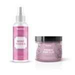 Beaface Combo pack of French Pink Clay powder and Rosewater Spray (2x100gm)