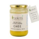Praakritik Natural Desi Gir Cow Ghee 500ml - 100% A2 Gir Cow Desi Ghee - Prepared by Traditional Bilona Method - Vedic Cultured Grassfed - Vegetarian GMO Free Lactose Free - Cow Ghee 500 ml - Fast UK Delivery