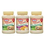 Dr. Oetker FunFoods Vegetarian Mayonnaise Combo - Veg Mayonnaise Original 250g (Pack of 2) and Garlic Mayonnaise 250 Gram (Pack of 1) - Fast UK Delivery