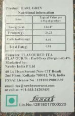 Newby Earl Grey Tea Bags | Premium Black Tea Blended With Natural Bergamot Flavor & Citrus Twist | Light and Refreshing | 50 pieces | 100 Grams - Fast UK Delivery - Image 5