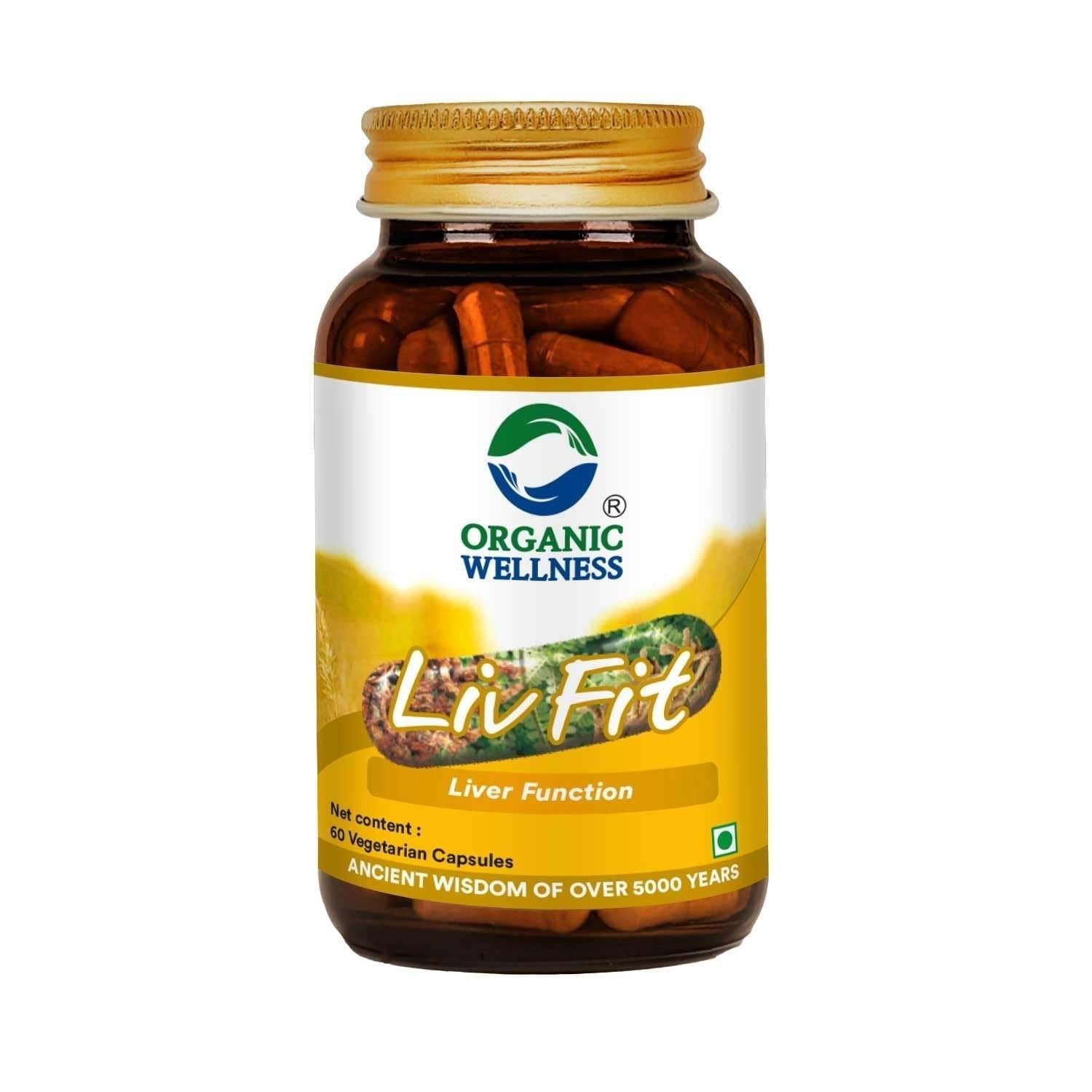 uk61oAefWoF1L-1.jpg Organic Wellness Natural Liv Fit Supplement Liver Detox Ayurvedic Medicine for Purify Liver Cells & Helps With Fatty Liver (60 N Veg Capsules) - Fast UK Delivery - Image 1