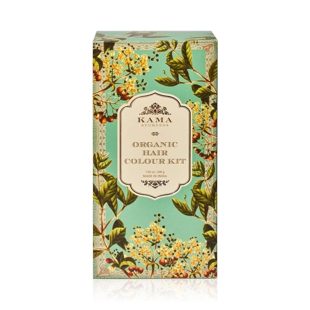 uk61oC2tuxaL-1.jpg Kama Ayurveda ITM01361 Organic Hair Color Kit, Hair Color, Henna Powder and Indigo Powder, 200g - Multicolor (Pack of 1 each) - Fast UK Delivery - Image 1