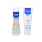 Mustela Baby Skincare Bundle: 2 in 1 Cleansing Gel (200ml) + Gentle Shampoo (200ml) - Fast UK Delivery