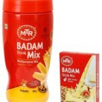 MTR Badam Drink Mix Jar 500g and 200g Refill combo pack - Fast UK Delivery