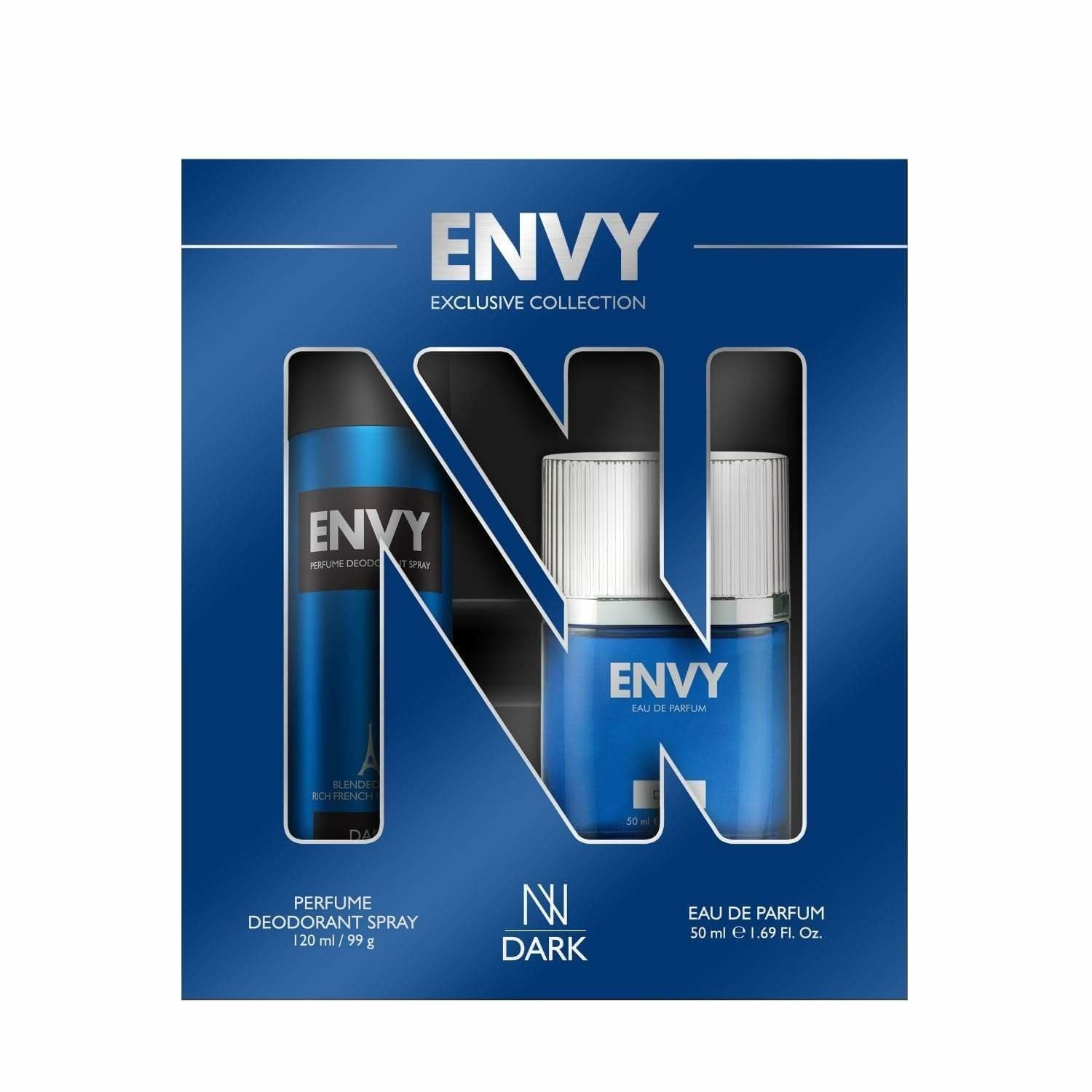 uk61pZhJQOR8L-1-1.jpg ENVY DARK Gift Pack - Deodorant 120ML + Perfume 50ML | Long Lasting Fragrance for Men - Fast UK Delivery - Image 1