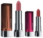 Maybelline New York Matte Lipstick, Intense Colour, 807 Dried Rose, 3.9g & Maybelline New York Matte Lipstick, Intense Colour, Moisturised Lips, Color Sensational Creamy Matte, 507 Almond Pink, 3.9g - Fast UK Delivery
