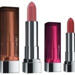 Maybelline New York Matte Lipstick, Intense Colour, 807 Dried Rose, 3.9g & Maybelline New York Matte Lipstick, Intense Colour, Moisturised Lips, Color Sensational Creamy Matte, 507 Almond Pink, 3.9g - Fast UK Delivery