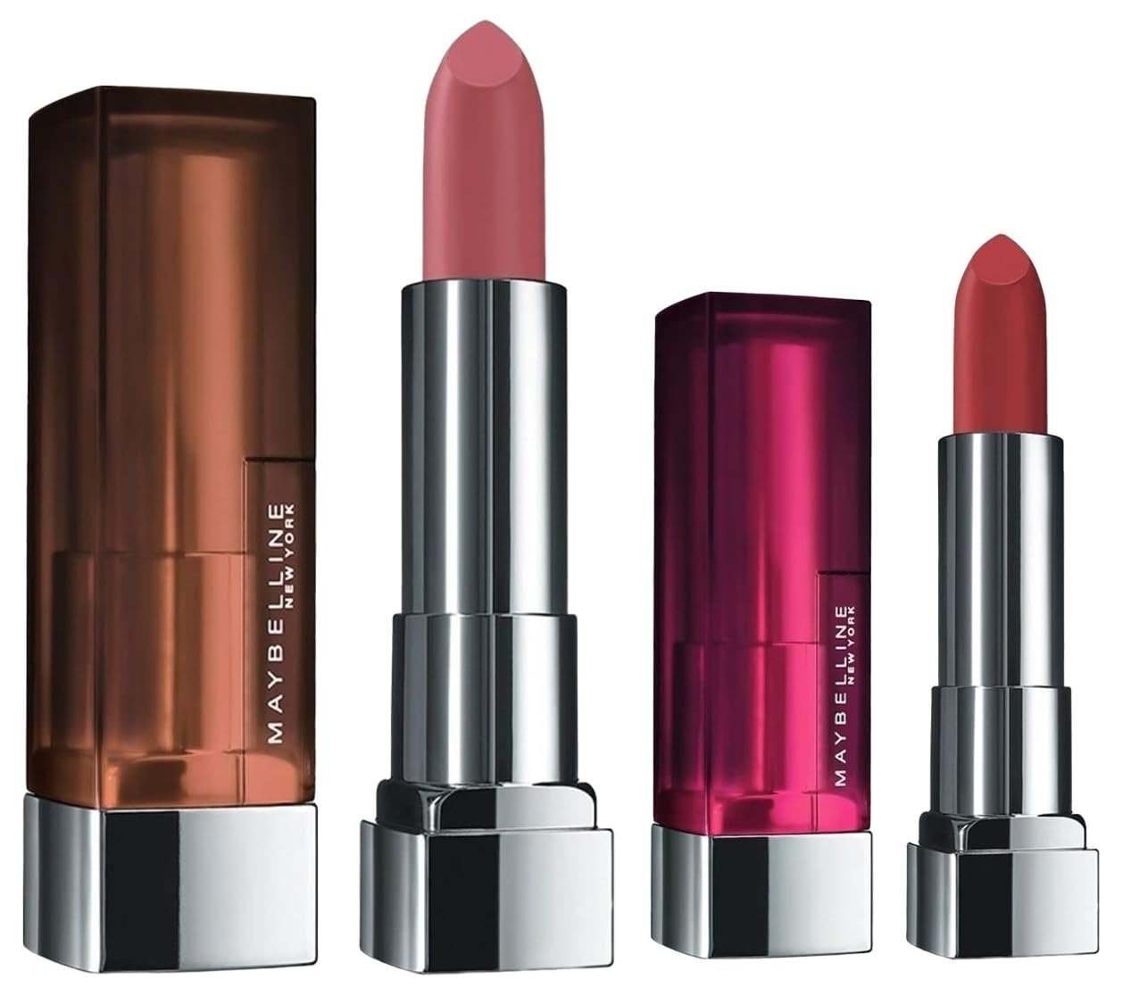 uk61pejFjr9vL-1.jpg Maybelline New York Matte Lipstick, Intense Colour, 807 Dried Rose, 3.9g & Maybelline New York Matte Lipstick, Intense Colour, Moisturised Lips, Color Sensational Creamy Matte, 507 Almond Pink, 3.9g - Fast UK Delivery - Image 1