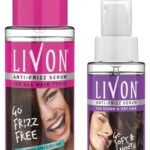 Livon Serum for Women for All Hair Types, For Frizz-free, Smooth & Glossy Hair, 100 ml and Livon Serum for Women for Dry & Rough Hair For 24 Hour Frizz-free Smoothness, 50 ml - Fast UK Delivery