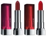 Maybelline New York Color Sensational Creamy Matte Lipstick, 696 Burgundy Blush, 3.9g & Maybelline New York Color Sensational Creamy Matte Lipstick, 640 Red Liberation, 3.9g - Fast UK Delivery