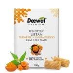 Deewal Premium Ubtan Clay Face Mask | Turmeric & Sandalwood | 100% Vegan & Natural | Brightening Face Mask for Tan Removal & Oil Control | Ayurvedic Face Pack for Acne-Prone & Damaged Skin | For Men & Women - Fast UK Delivery