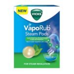 Vicks VapoRub SteamPods 4s, For Steam Inhalation, Quick relief from blocked nose, sinus congestion, headache, and cough due to cold. - Fast UK Delivery