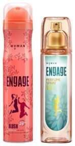 Engage Blush Bodylicious Deo Spray for Women, 150ml/100g and W3 Perfume Spray for Women, 120ml - Fast UK Delivery