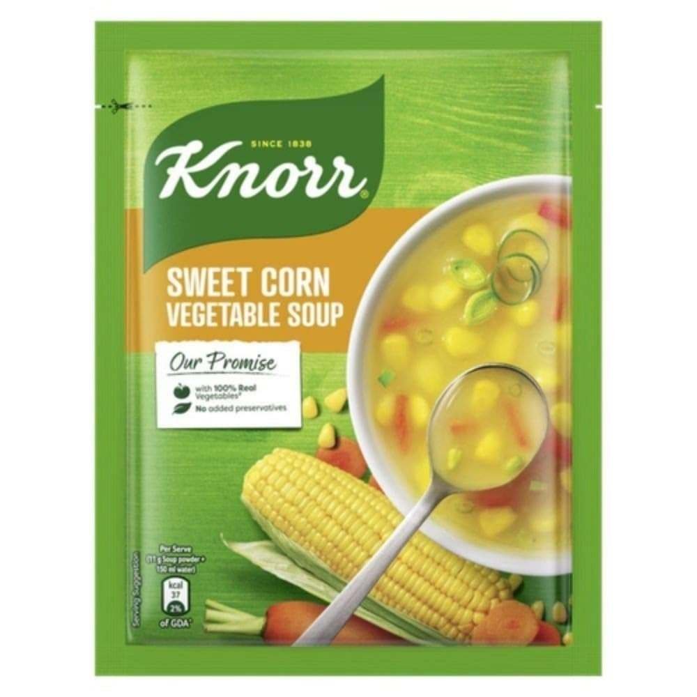 uk61qibR9teXL-1-1.jpg Knorr Classic Sweet Corn Veg Soup, 44g (Pack of 2) Promo Pack - Fast UK Delivery - Image 1