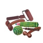 FA INDUSTRIES Wooden Therapy Massage Tools, Massager Kit, Wooden Body Massage Tool Set Massage Roller Stick for Body/Back/Leg Pain Relief (Pack of 5) - Fast UK Delivery