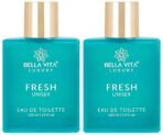 Bella Vita Luxury FRESH Eau De Toilette Unisex Perfume for Men & Women with Bergamot, Ylang Ylang |Refreshing EDT Long Lasting Fragrance Scent, 100 Ml (Pack of 2) - Fast UK Delivery