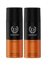 DENVER G O A T Black Code Deo -150ML Each (Pack of 2)| Long Lasting Deodorant Spray For Men - Fast UK Delivery