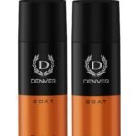 DENVER G O A T Black Code Deo -150ML Each (Pack of 2)| Long Lasting Deodorant Spray For Men - Fast UK Delivery