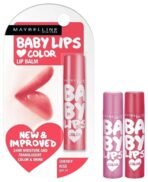 Maybelline New York Baby Lips Lip Balm, Cherry Kiss, 4g & Maybelline New York Baby Lips Pink Lolita & Baby Lips Cherry Kiss Lip Balm, Pink, Red, 31.2 g (Pack of 2) - Fast UK Delivery