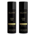 Bella Vita Luxury Ceo Man Body Parfum No Gas Liquid Deodorant Combo|Office Wear Deo For Male With Long Lasting Notes Of Tonka, Woody, 150Ml Each - Fast UK Delivery