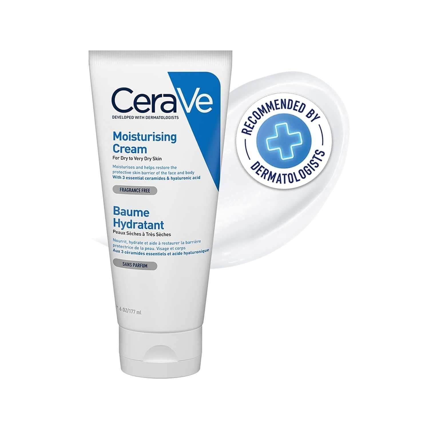uk61sGBBTeLEL-1.jpg CeraVe Moisturizing Cream For Dry To Very Dry Skin (177ml) - Formulated with 3 Essential Ceramides And Hyaluronic Acid | Non-Comedogenic Moisturizer For Face and Body - Fast UK Delivery - Image 1