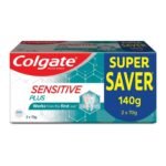 Colgate Sensitive Plus Toothpaste, Tooth Paste With Pro Argin Formula for Sensitivity Relief, 140gm (Combo Pack Offer) - Fast UK Delivery