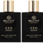 Bella Vita Luxury CEO Woman Eau De Parfum Perfume with Ylang Ylang, Vanilla, Musk, Tonka & Plum|Spicy Long Lasting EDP Fragrance Scent for Women 100Ml (Pack of 2) - Fast UK Delivery