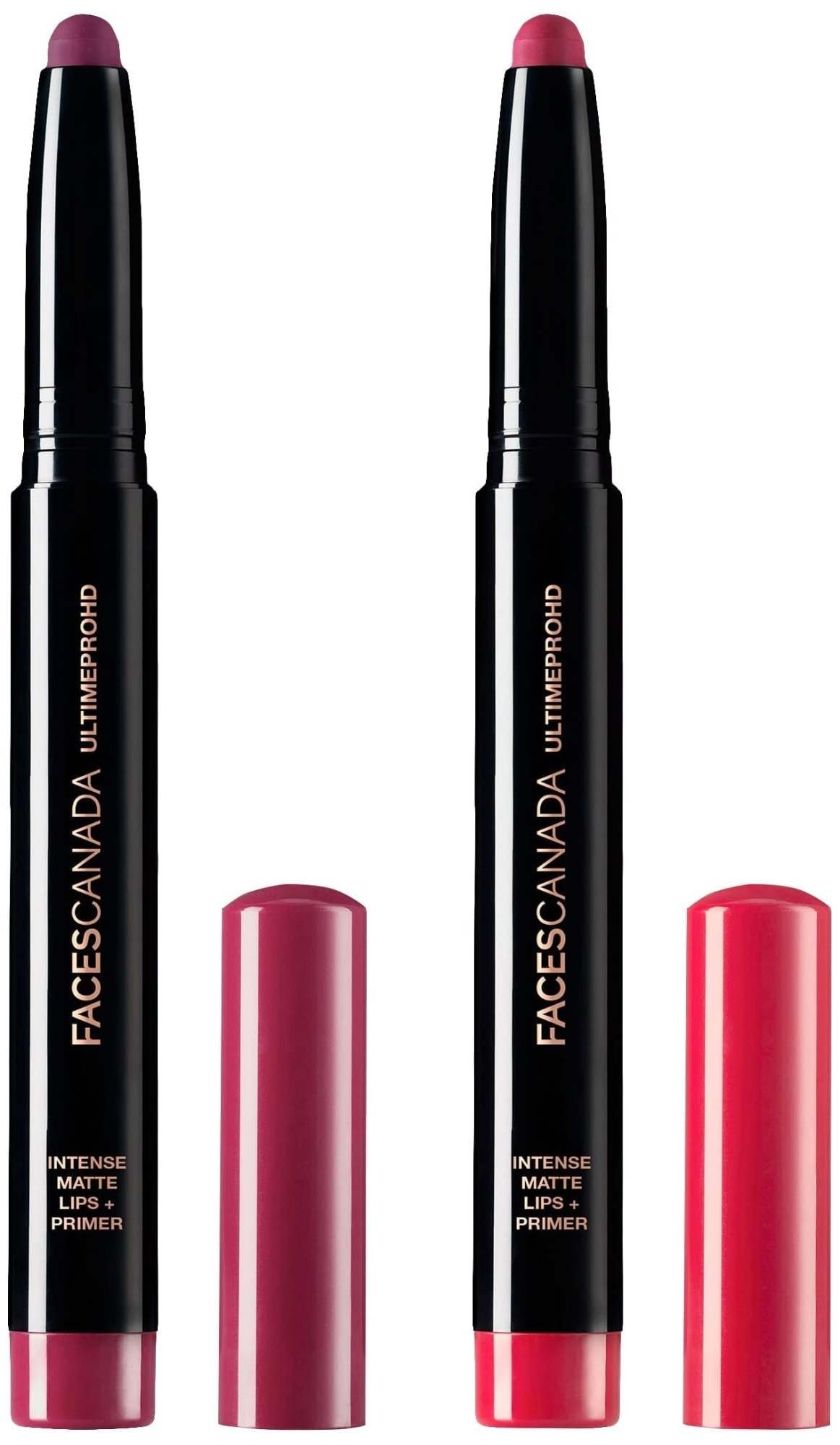 uk61sKL-l8FjL-1.jpg FACESCANADA Ultime Pro Hd Intense Matte Lipstick + Primer - Bold Wine (Maroon) & Faces Canada Ultime Pro Hd Intense Matte Lipstick + Primer - Mulberry Magic (Plum) - Fast UK Delivery - Image 1