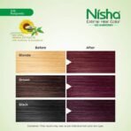 Nisha Cream Hair Color, Permanent Hair Colour Burgundy, Silky & Shiny 100% Grey Coverage & Ammonia Free Color With Natural Henna Extract, 60G+60Ml - Fast UK Delivery - Image 6