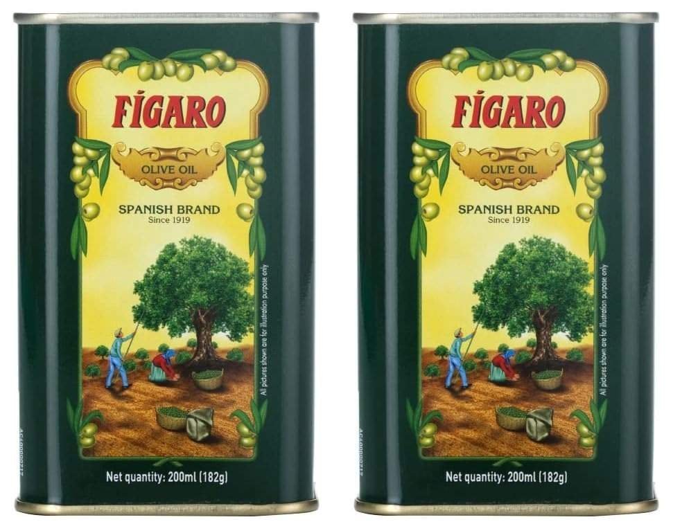 uk61tM8CwfHgL-1.jpg Figaro Olive Oil- Pure Olive Oil 200ml Tin (Pack of 2) - Fast UK Delivery - Image 1