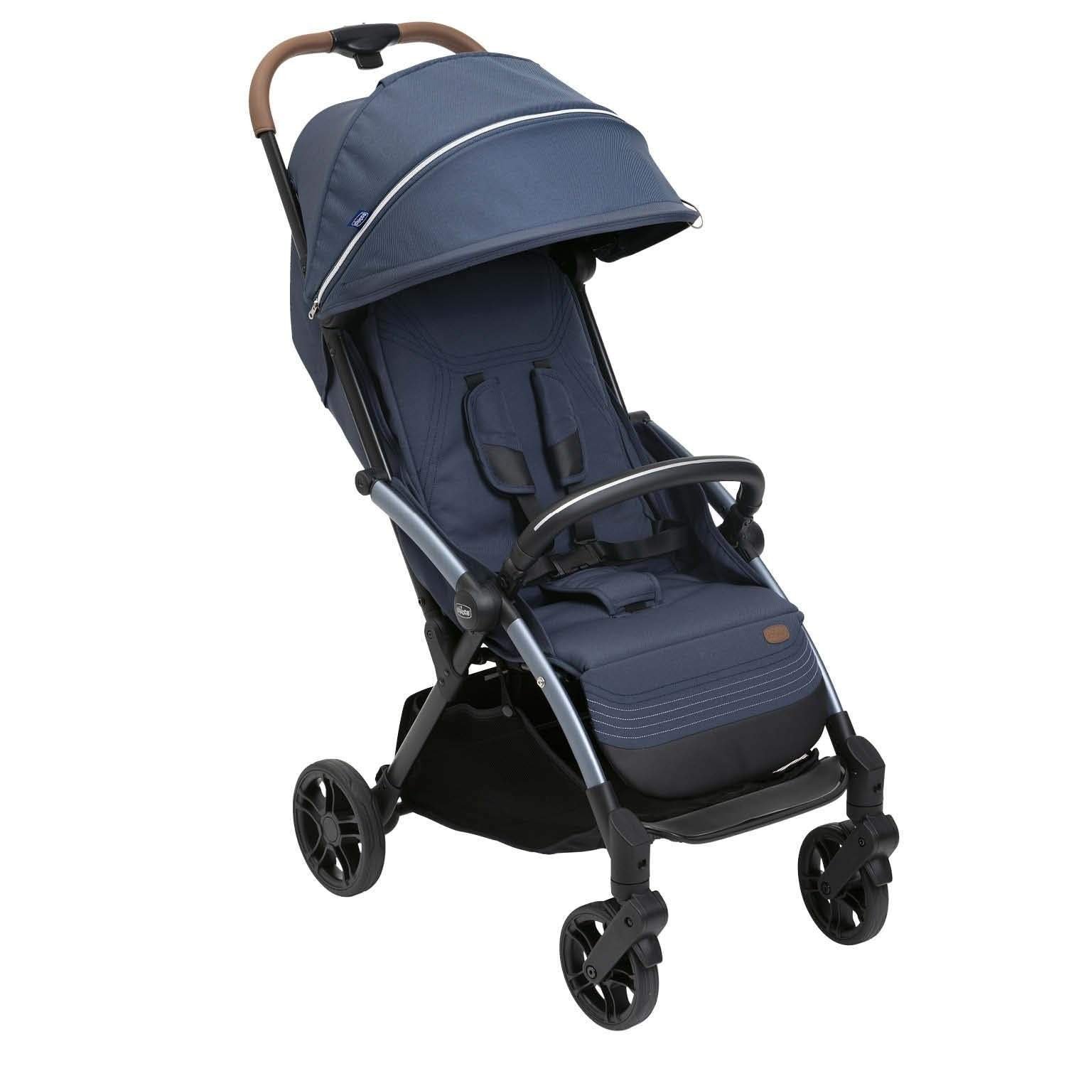 uk61uZaFzxI1L-1.jpg Chicco Goody XPlus Radiant Blue Fully Adjustable Baby Strollers Water Resistant UV 50+ Protection Canopy | 0-5 Years I Rain Cover I Wide Padded Seat Baby Strollers & Prams |One Touch Easy Fold - Fast UK Delivery - Image 1