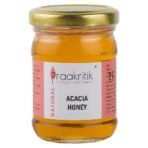 Praakritik Acacia Honey Natural, Organic, Pure Vegetarian, Unprocessed, 150 Grams, Unpasteurised, Honey Small Pack, Pack of 1, Daily Nutrition - Fast UK Delivery