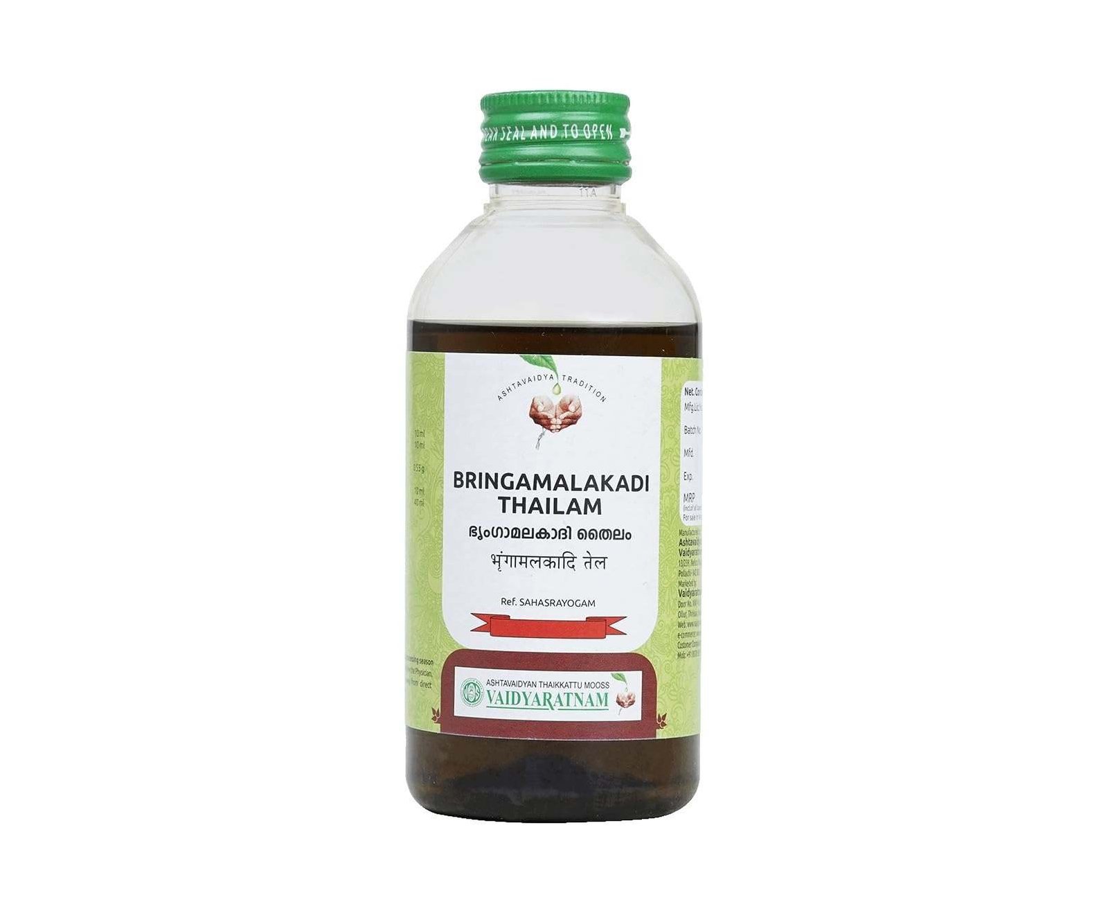 uk61ugVraOQJL-1.jpg Vaidyaratnam Bhringamalakadi Tailam (200 ml) - Fast UK Delivery - Image 1