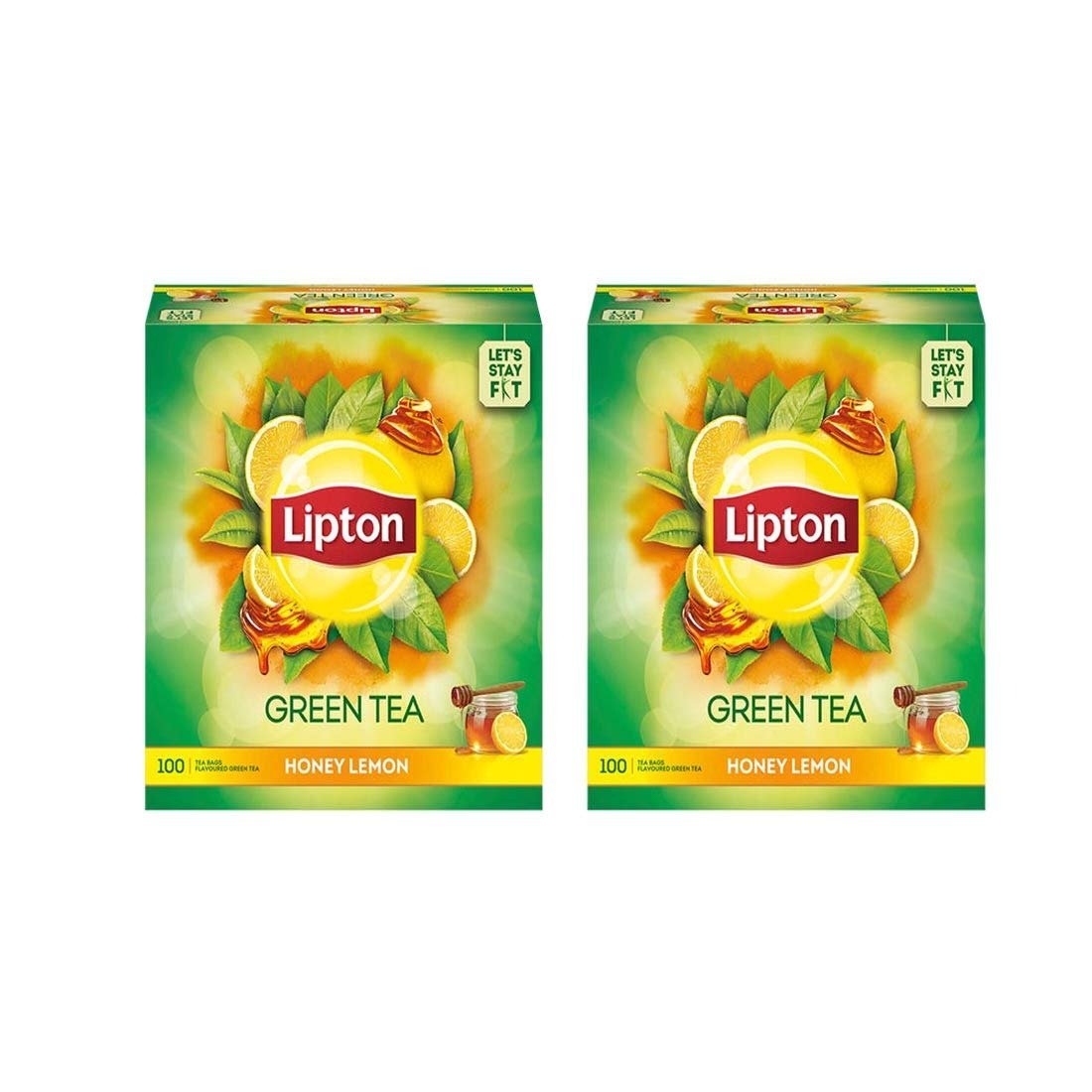 uk61v4zxVxg-L.jpg Lipton Green Tea Honey & Lemon 100 Tea Bags-Pack Of 2, 1600 Gram - Fast UK Delivery - Image 1