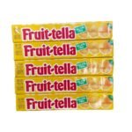 Fruit-tella Chewy Candy Orange Flavour Gelatin Free Pack of 5 (5 X 32.4 grams), 162 grams - Fast UK Delivery