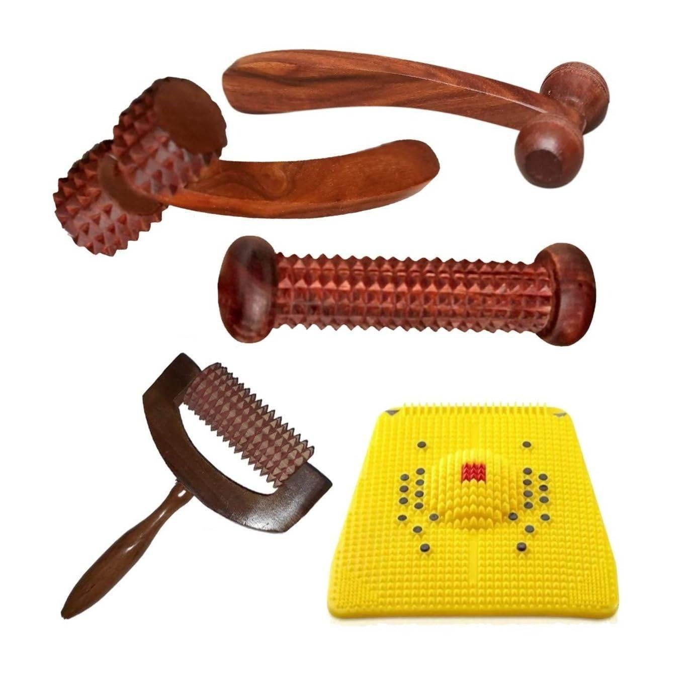 uk61vVHW52sLL-1-1.jpg FA INDUSTRIES Wooden Massager Tool for Back, Foot, Neck, Legs, Waist, Body Pain Relief and Massage Therapy - Anti Cellulite Wooden Massage Tools for Muscle Pain Relief (Pack of 5) - Fast UK Delivery - Image 1
