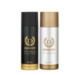 DENVER Caliber Deo + Imperial Deo - 165ML Each (Combo Pack of 2) | Long Lasting Deodorant for Men - Fast UK Delivery