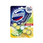 Domestos Toilet Rim Block with Power of 5, Lime, Limescale Removal with Long Lasting Fragrance, Provides Hygiene & Shine, 55 gm - Fast UK Delivery