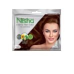 Nisha Cream Hair Color Rich Bright Long Lasting Hair Colouring For Ultra Soft Deep Shine 100% Grey Coverage Conditioning With Natural Herbs Natural Brown (Pack of 6) - Fast UK Delivery