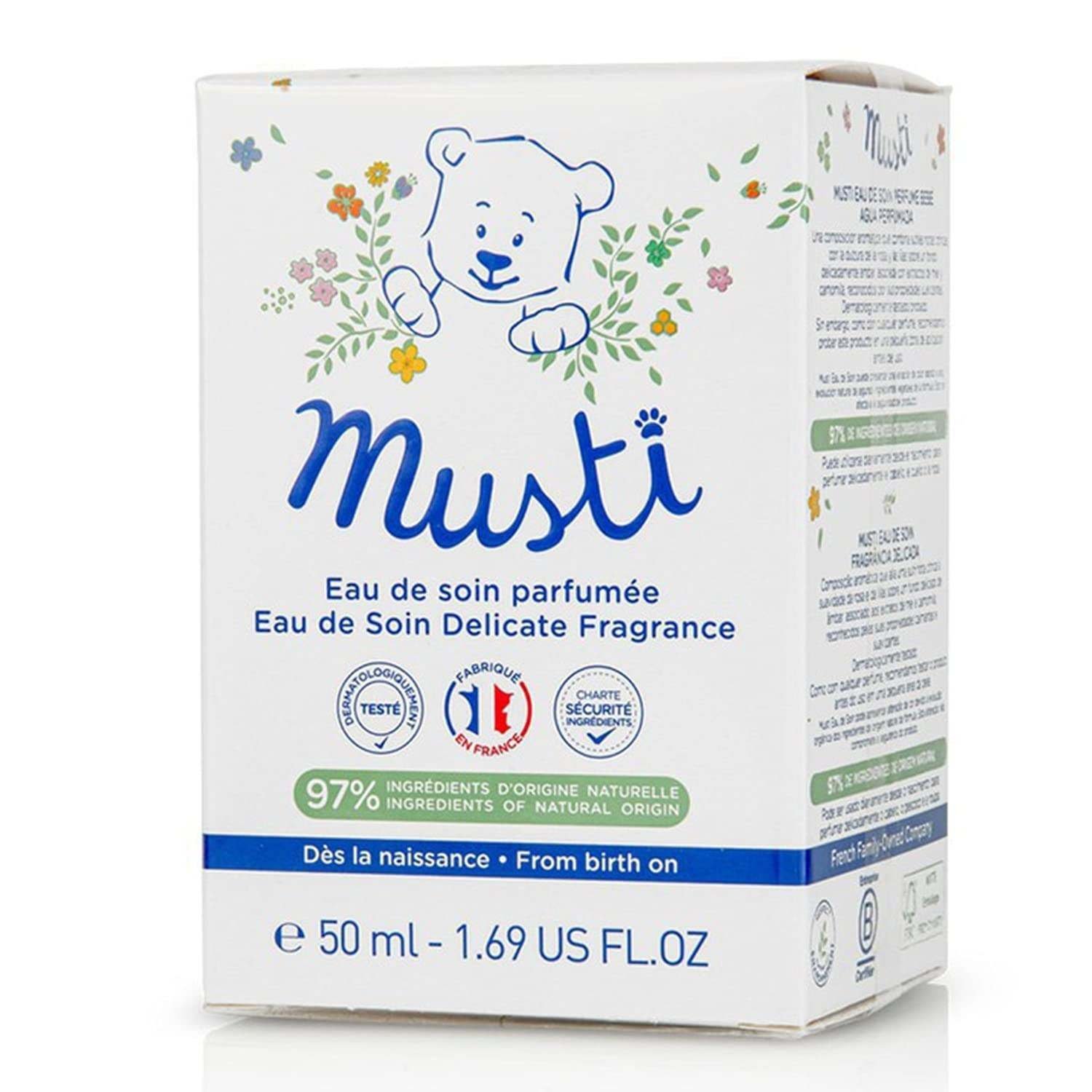 uk61x8rzyfgwL-1-1.jpg Mustela Musti Baby Perfume & Cologne Spray - 50ml | Alcohol-Free, Plant-Based Fragrance for Boys & Girls | With Chamomile & Honey Extracts | Gentle, Delicate Scent for Babies - Fast UK Delivery - Image 1