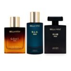 Bella Vita Luxury Best Of Men Perfumes Combo, Pack Of 3 Premium Long Lasting Edp Fragrance Scents - G.O.A.T, B.L.U, Klub, 100 Ml Each, Wood, Liquid - Fast UK Delivery