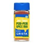 CRISTA Jain Tangy Peri-Peri Spice Mix with No Onion and Garlic, Multi-purpose Seasoning, Trans Fat Free, Vegan Zero added Colours, Fillers, Additives & Preservatives - 45 gms