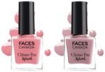 FACESCANADA Faces Splash Glossy Finish Nail Enamel, Ignite 35, 8 Ml & Faces Splash Glossy Nail Enamel, Floral Dream 56, 8 Ml - Fast UK Delivery