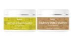 Beaface Combo Lemon Peel Powder Removes Dullness, Skin Brighter - 100gm | Multani Mitti Acne, Blemishes, Pigmentations - 100gm (Pack of 2)