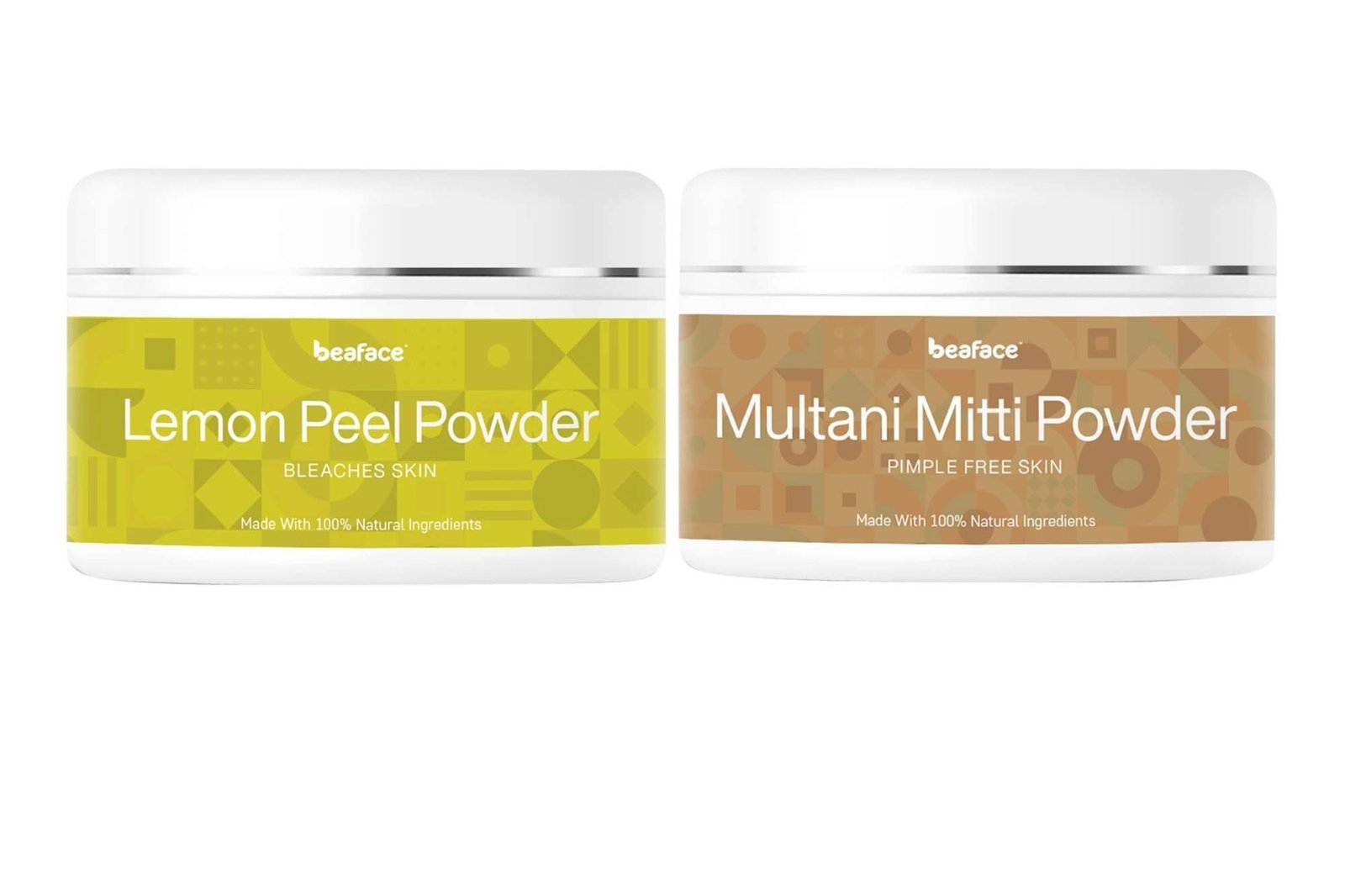 uk61yGBnIY0PL-1-1.jpg Beaface Combo Lemon Peel Powder Removes Dullness, Skin Brighter - 100gm | Multani Mitti Acne, Blemishes, Pigmentations - 100gm (Pack of 2) - Image 1