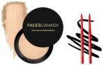 FACESCANADA Weightless Stay Matte Finish Compact Powder - Natural 9 G And Magneteyes Metallic Kajal Pencil - Black, (Pack Of 2), 0.35 gram - Fast UK Delivery