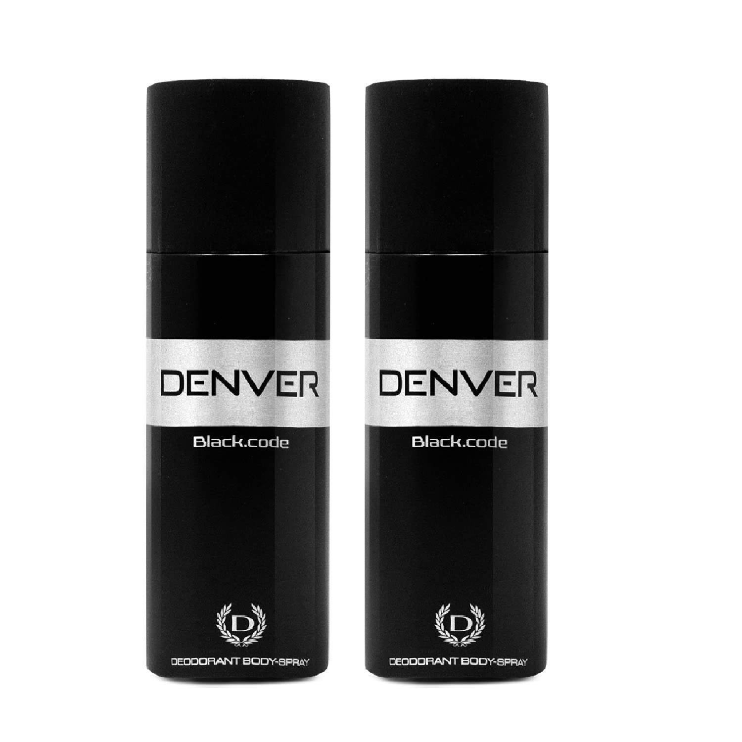 uk61yvVtLOJL-1.jpg Denver Black Code Deodorant Aerosol For Men (150Ml Each) - Pack Of 2 | Long Lasting Deo For Men - Fast UK Delivery - Image 1