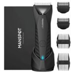 MANSPOT Electric Groin Hair Trimmer, Ball Trimmer/Shaver, Replaceable Ceramic Blade Heads, Waterproof for Wet/Dry Use, Standing Recharge Dock, 90 Minutes Shaving After Fully Charged - Fast UK Delivery