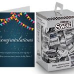 Swad Congratulations Gift with Card (Swad Digestive Candy 125 Gift Box & 1 Greeting card) - Fast UK Delivery