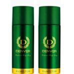 DENVER Hamilton Deo - 165ML Each (Pack of 2) | Long Lasting Deodorant Body Spray for Men - Fast UK Delivery